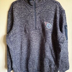 Men’s 2XL Indigo/Purple Antigua Tennessee Titans Long Sleeve Zip Sweatshirt